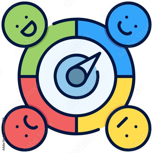 customer satisfaction Filled Line Icon