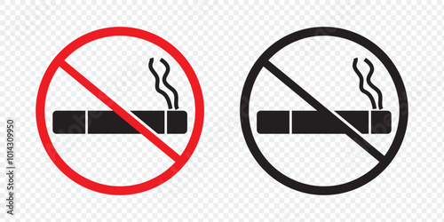 No smoking sign. Non-smoking area. Smoking is injurious for health.