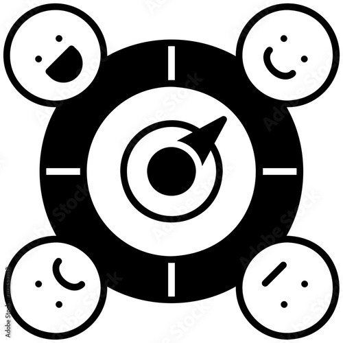 customer satisfaction Black Fill Icon