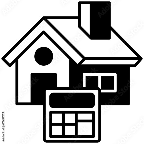 house budget Black Fill Icon