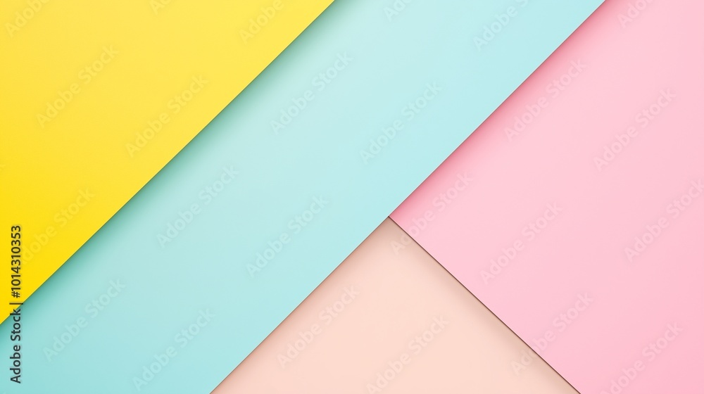 Paper layer yellow, blue and pink solid with shadow background Paper layer yellow, blue and pink solid with shadow background