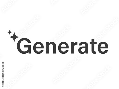 Generate AI, Artificial Intelligence Logo. Ai logo Concept. Vector symbol