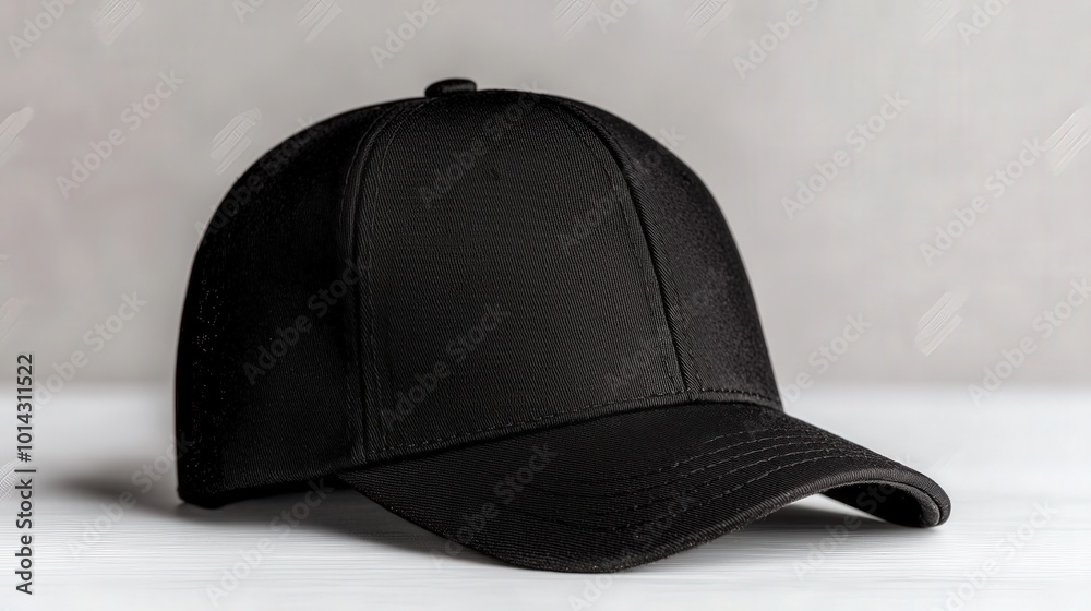 Blank Black Baseball Cap Mockup on White Background for Branding   Design