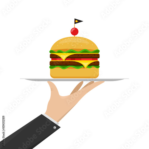 Online order food delivery logo icon concept Online delivery service concept order tracking vector