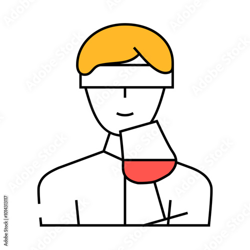 blind tasting wine line icon vector. blind tasting wine sign. isolated symbol illustration