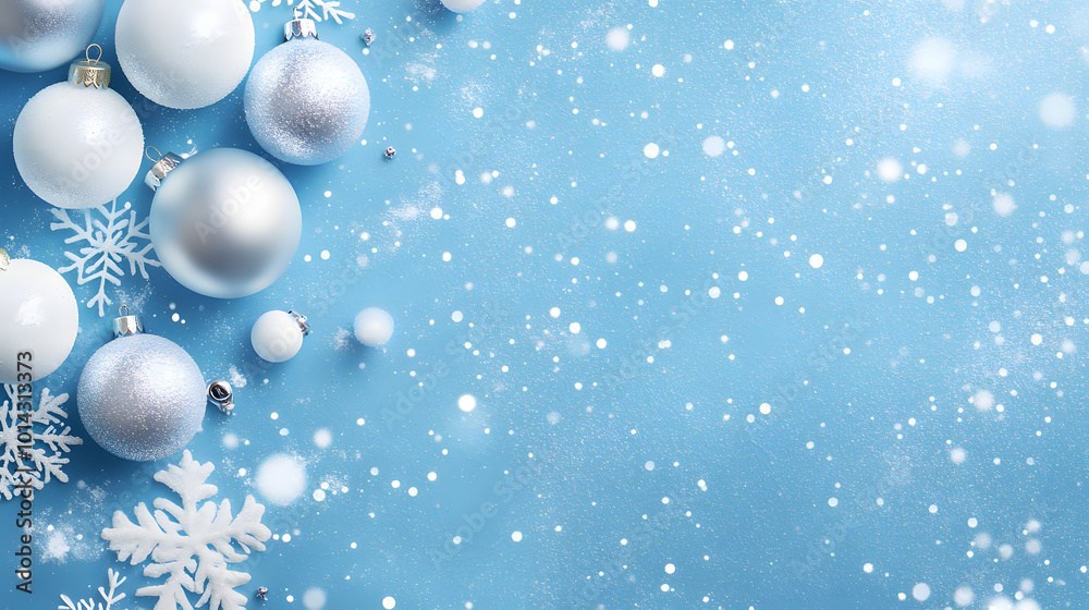 winter white blue background snow snowflakes shiny ornaments festive festival holiday frosty christmas decoration backdrop invitation celebrate family celebration party icy winter white blue background snow snowflakes shiny ornaments festive festival holiday frosty christmas decoration backdrop invitation celebrate family celebration party icy