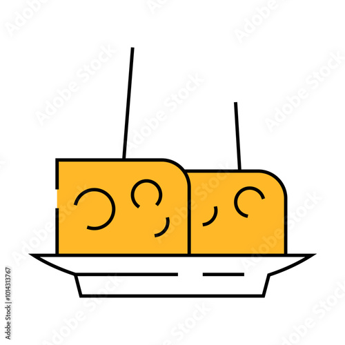 cheese snack for wine line icon vector. cheese snack for wine sign. isolated symbol illustration