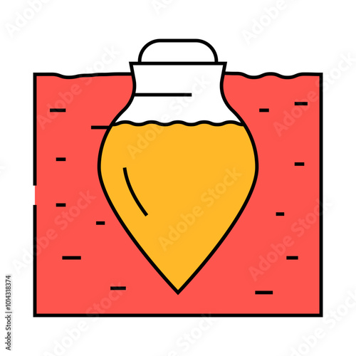 qvevri for storage wine line icon vector. qvevri for storage wine sign. isolated symbol illustration