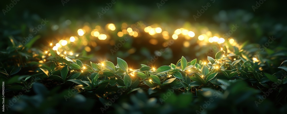 Enchanted Holiday Greenery Wreath with Glowing Lights, A Magical Christmas Decoration for Your Home, Garden or Event This wreath features soft golden light that illuminates the lush greenery