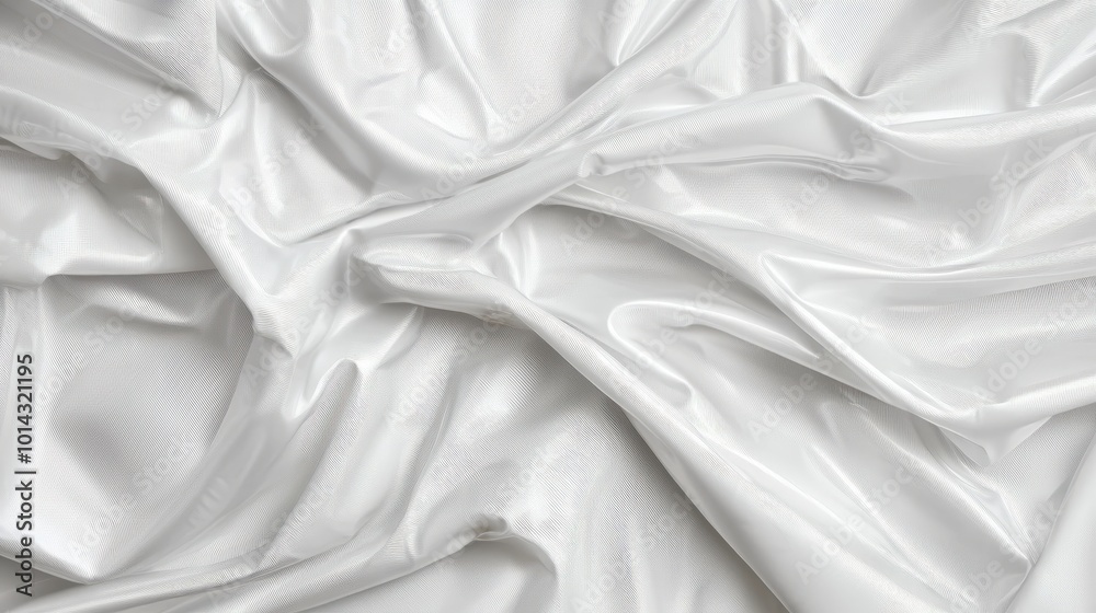 White Draped Fabric Texture Shiny Silk Background Smooth Wrinkles Elegant Minimalist White Draped Fabric Texture Shiny Silk Background Smooth Wrinkles Elegant Minimalist