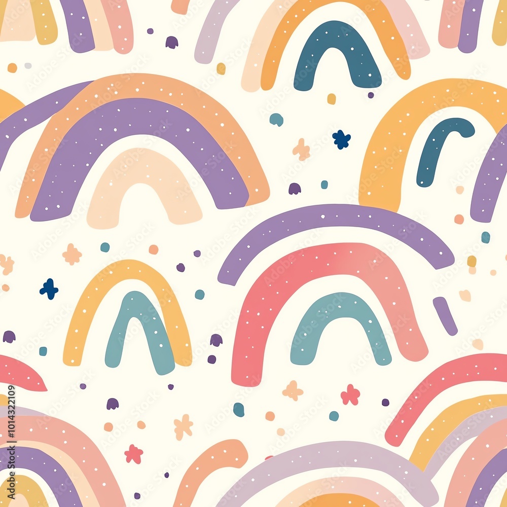 Hand drawn rainbow pattern Hand drawn rainbow pattern