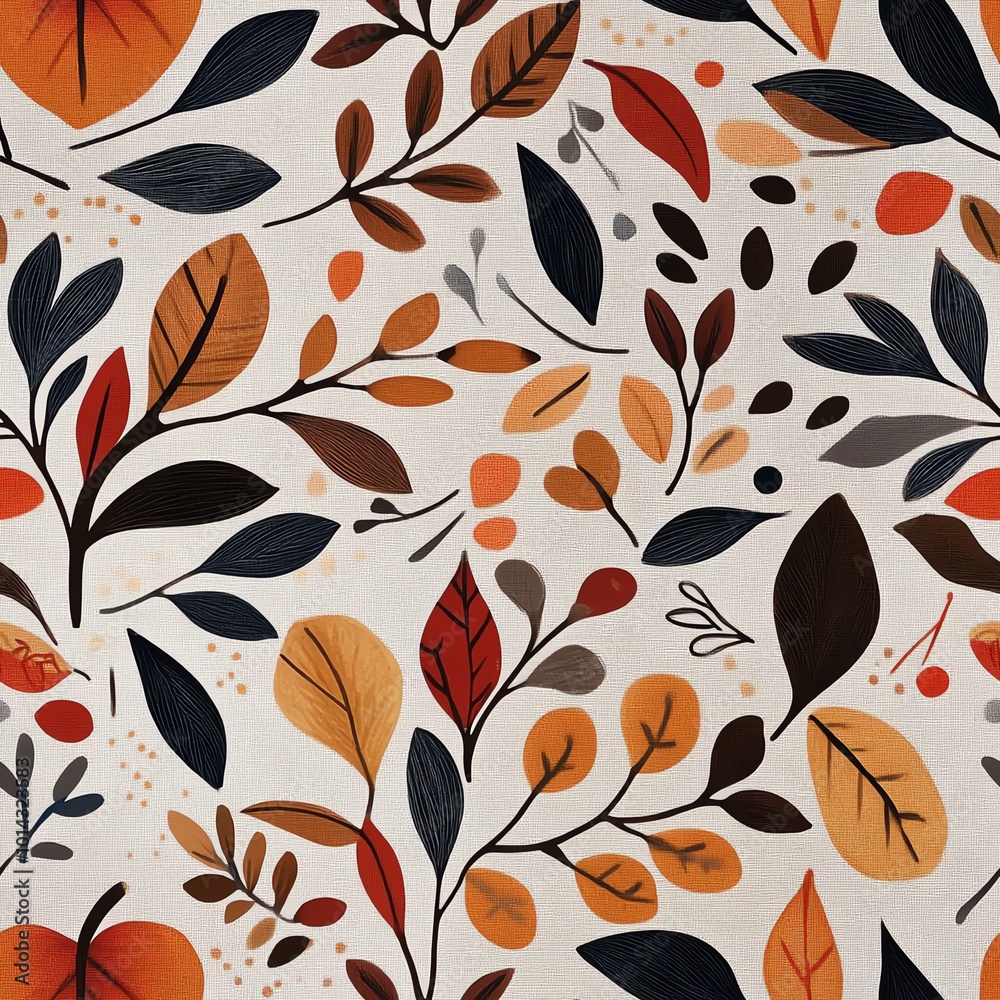 Autumn mushroom seamless pattern Autumn mushroom seamless pattern
