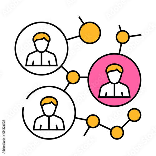 networking online business consultant line icon vector. networking online business consultant sign. isolated symbol illustration