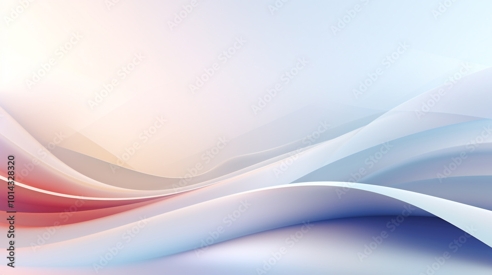 Naklejka premium Abstract soft gradient background. Minimal geometric white light background abstract dynamic waves modern background.