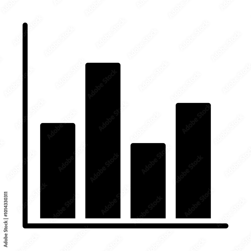 Solid Bar Chart Data Icon