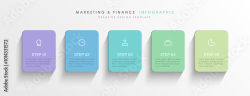 3D vector infographics design. Design template with icons.