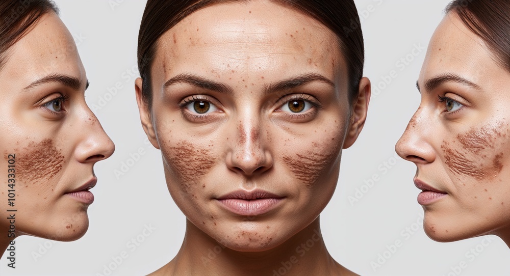 Female with visible skin concerns Female with visible skin concerns