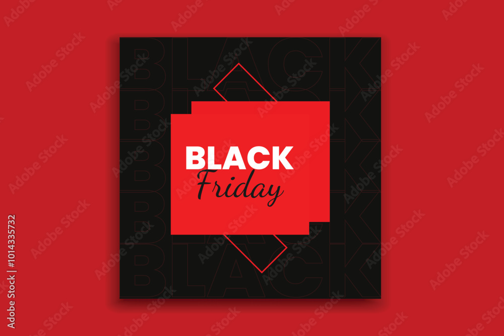New Black Friday sale social media template banner design New Black Friday sale social media template banner design