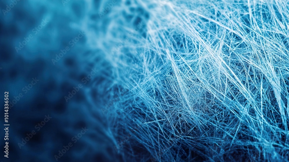 Fototapeta premium Ice frozen blue background with icy frost scratched texture, conveying a cold winter material feeling..