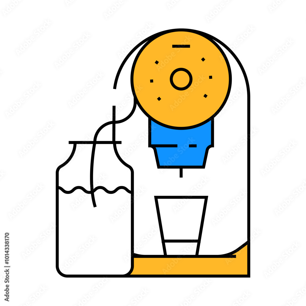capsule coffee machine line icon vector. capsule coffee machine sign. isolated symbol illustration capsule coffee machine line icon vector. capsule coffee machine sign. isolated symbol illustration