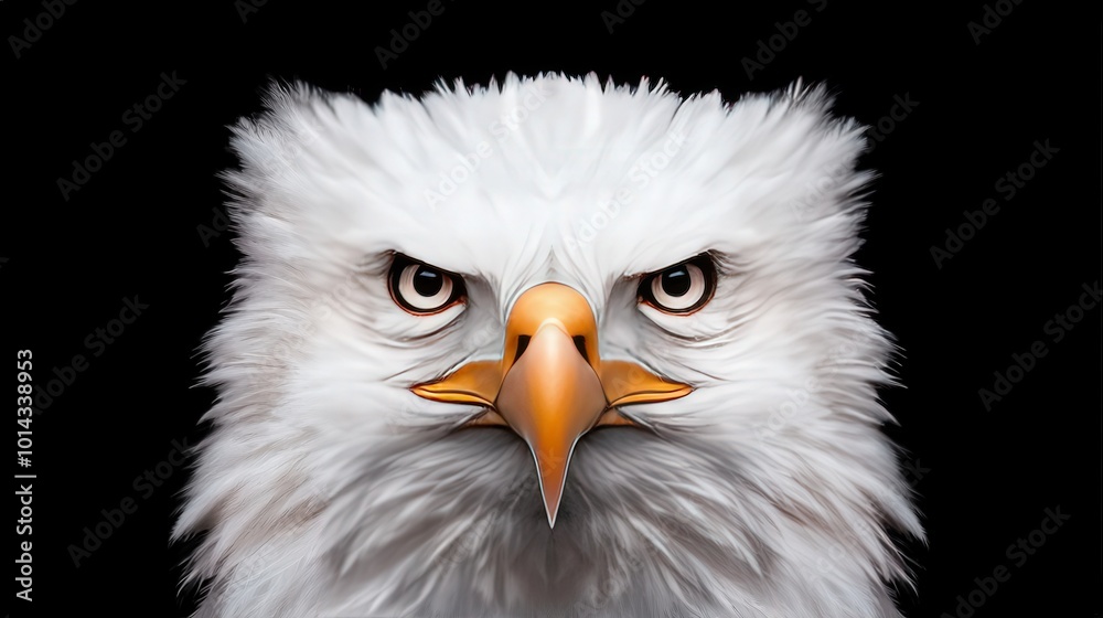Obraz premium Bald Eagle Close Up Portrait Powerful Bird of Prey Face
