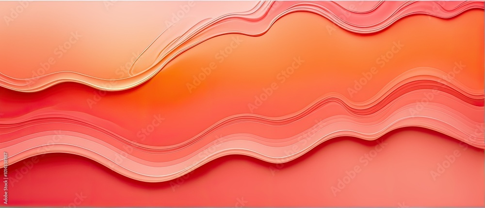 Abstract Orange and Pink Waves