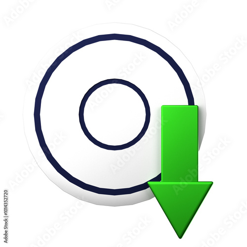Disk Download icon isolated on the white background  