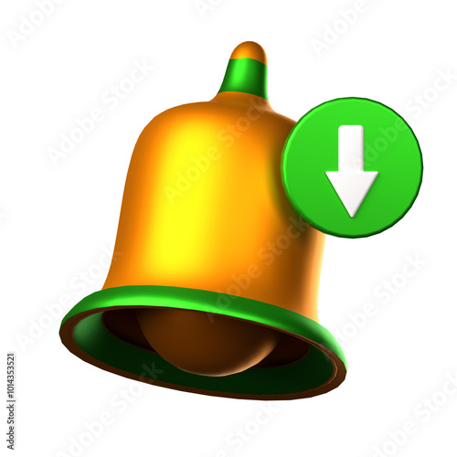 Download Notification icon isolated on the white background 