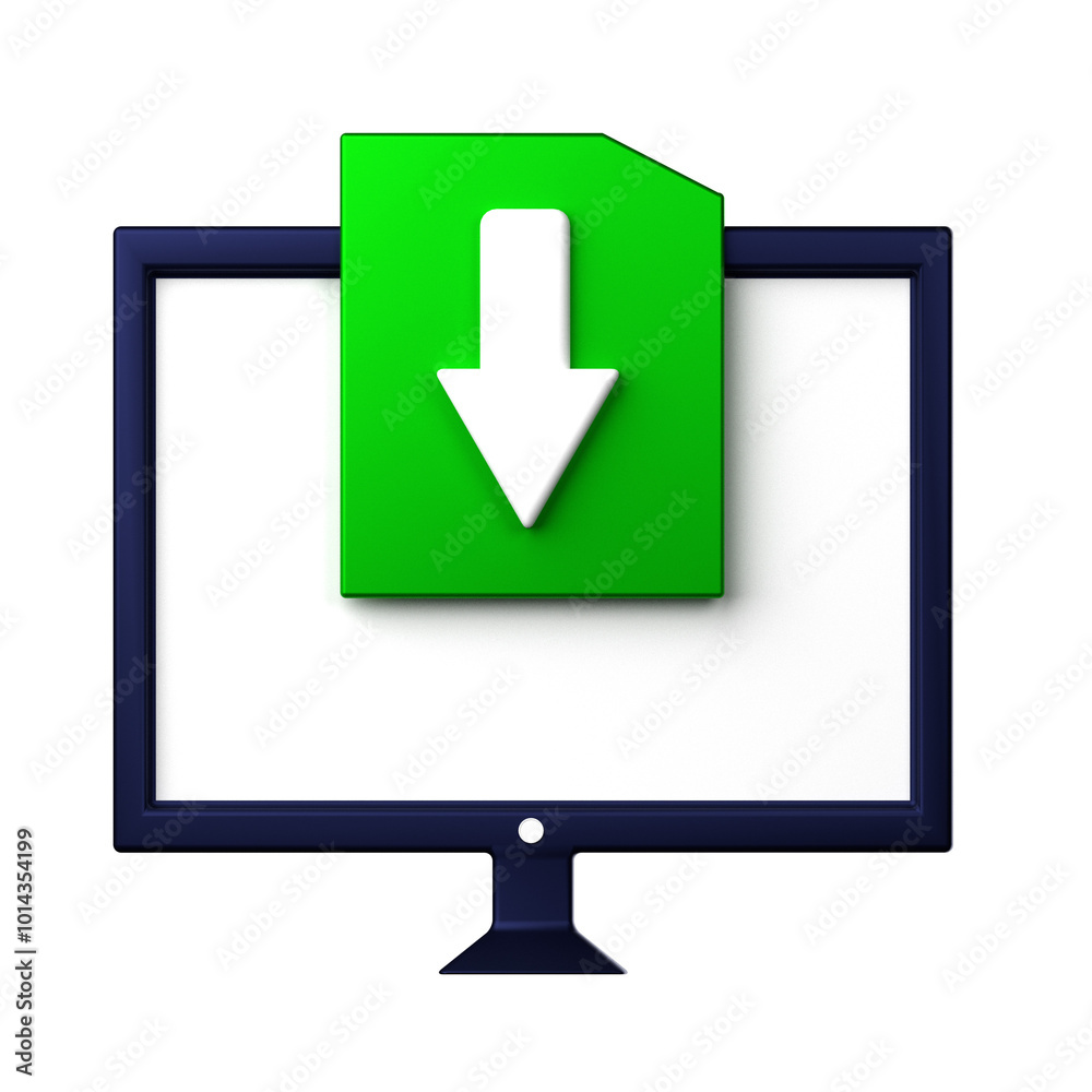 File Download II icon isolated on the white background File Download II icon isolated on the white background