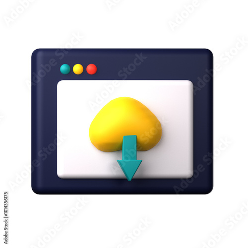 Website Download II icon isolated on the white background 