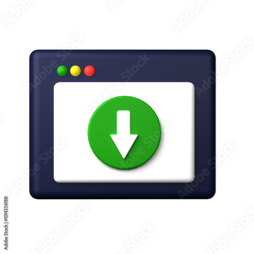 Website Download icon isolated on the white background 