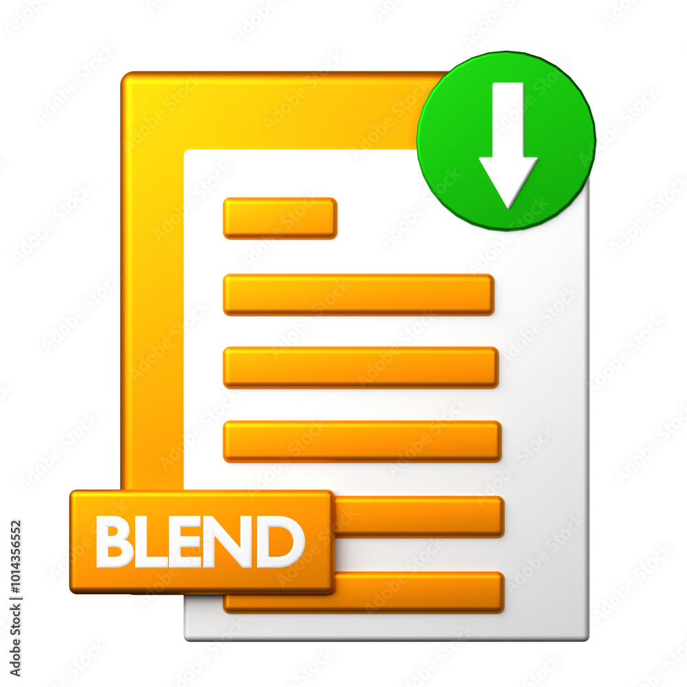 Blend download File icon isolated on the white background Blend download File icon isolated on the white background