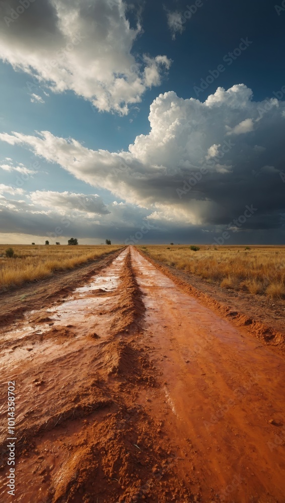 Arid desert road illuminated by soft sunlight, with sparse vegetation under partly cloudy skies. Arid desert road illuminated by soft sunlight, with sparse vegetation under partly cloudy skies.