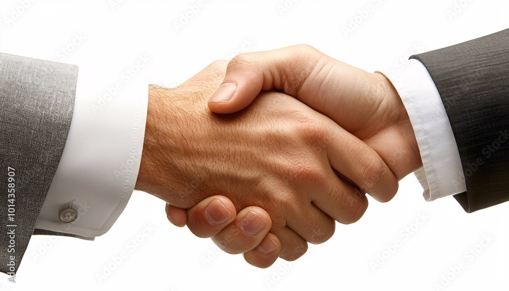 Close-up Business Handshake Agreement with Neutral Background Close-up Business Handshake Agreement with Neutral Background