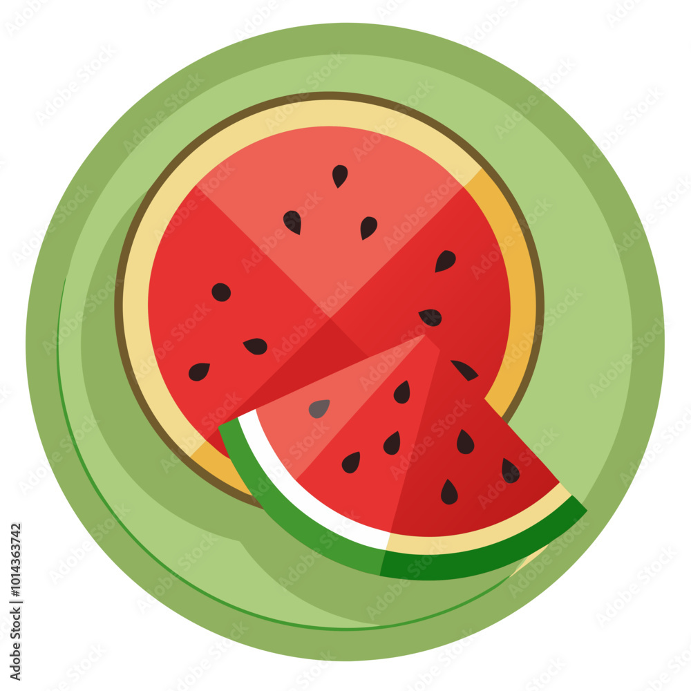 slice of watermelon - vector illustration of watermelon isolated on white, watermelon vector art slice of watermelon - vector illustration of watermelon isolated on white, watermelon vector art