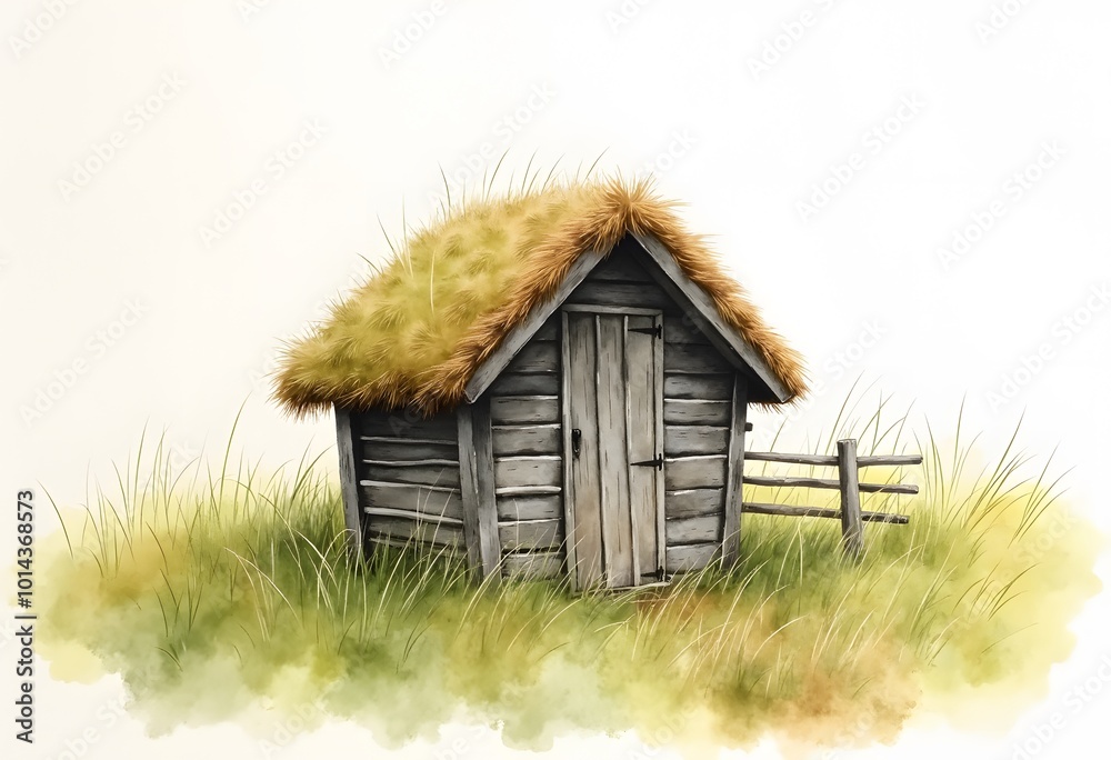 House rural drawing object for game
