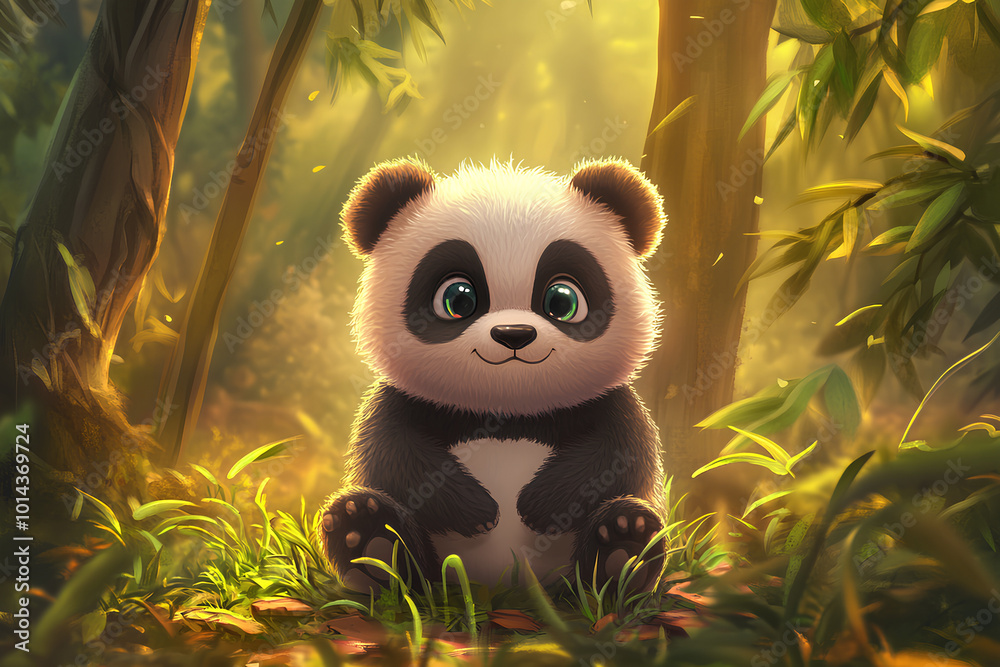 Cute panda teddy cartoon illustration Cute panda teddy cartoon illustration