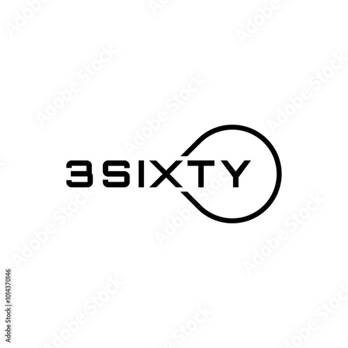 360 logo with the circle is connected to the letter X with wordmark modern style logo