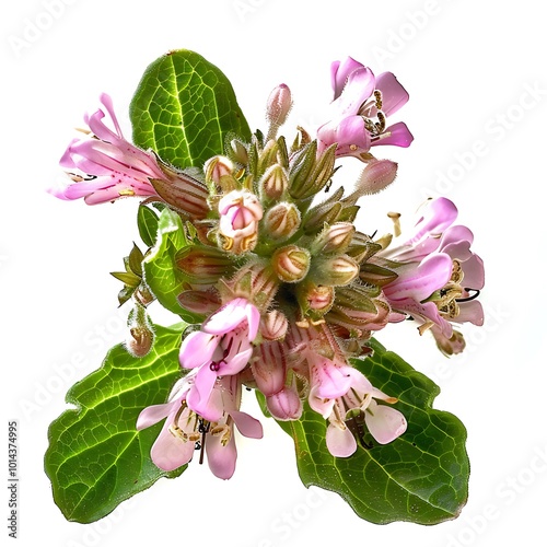 Dittany of Crete Flower isolated on white background. photo