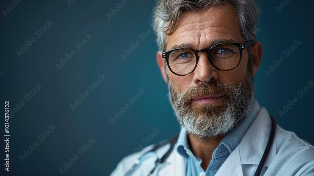 A thoughtful doctor in a white coat immersed in patient care during a calm afternoon in a modern clinic. Generative AI A thoughtful doctor in a white coat immersed in patient care during a calm afternoon in a modern clinic. Generative AI