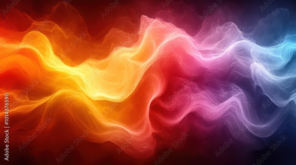 Obraz premium Abstract Colorful Swirling Waves of Light and Energy