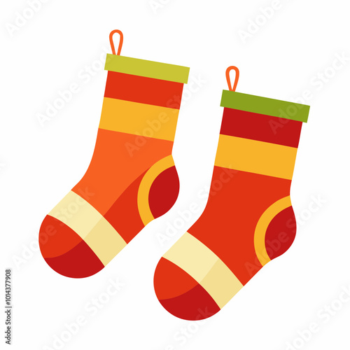 christmas sock isolated on white