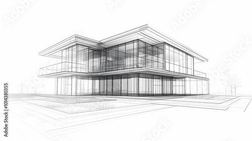 Continuous line simple house. One line illustration of housing,real estate,property. Single line vector illustration.