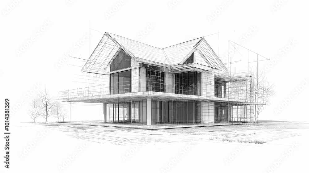 Continuous line simple house. One line illustration of housing,real estate,property. Single line vector illustration. Continuous line simple house. One line illustration of housing,real estate,property. Single line vector illustration.