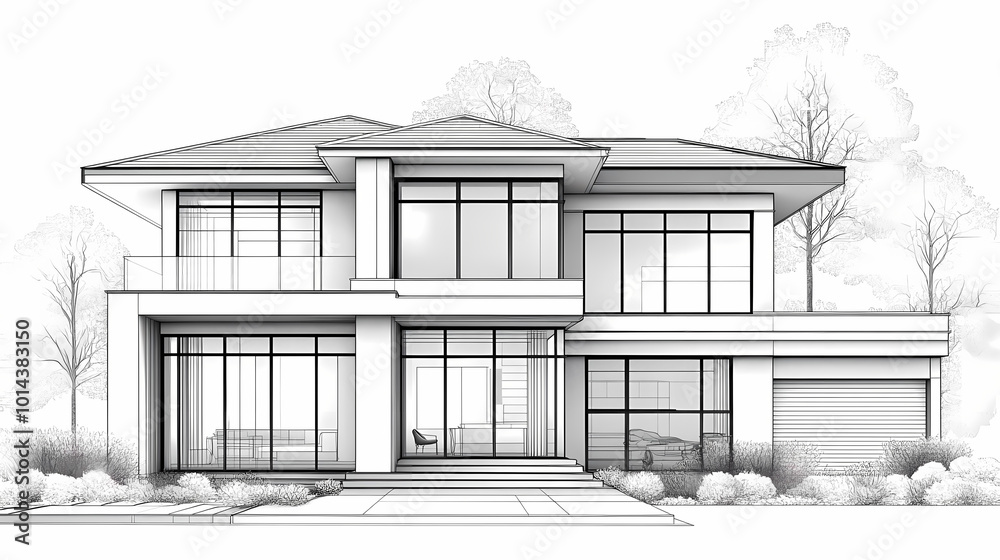 Continuous line simple house. One line illustration of housing,real estate,property. Single line vector illustration. Continuous line simple house. One line illustration of housing,real estate,property. Single line vector illustration.