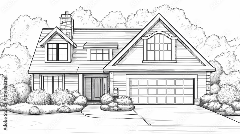 Continuous line simple house. One line illustration of housing,real estate,property. Single line vector illustration. Continuous line simple house. One line illustration of housing,real estate,property. Single line vector illustration.
