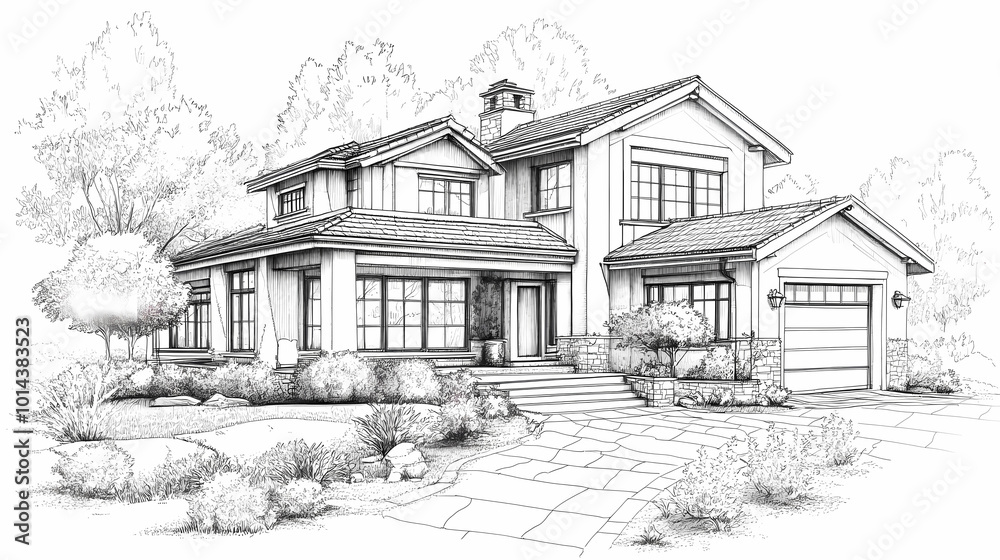 Continuous line simple house. One line illustration of housing,real estate,property. Single line vector illustration. Continuous line simple house. One line illustration of housing,real estate,property. Single line vector illustration.