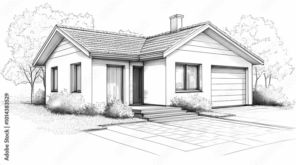 Continuous line simple house. One line illustration of housing,real estate,property. Single line vector illustration. Continuous line simple house. One line illustration of housing,real estate,property. Single line vector illustration.