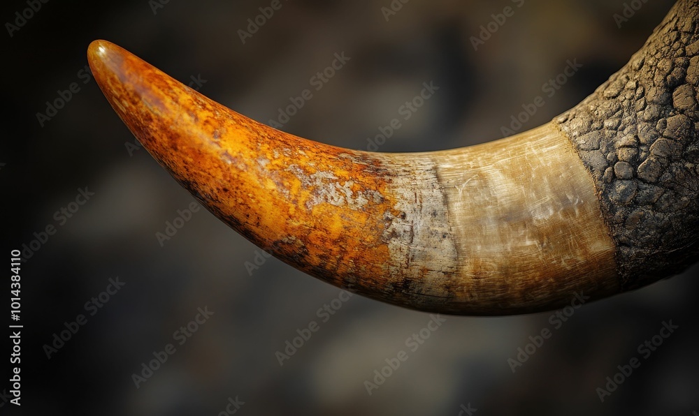 Naklejka premium Close up of a rhinoceros horn.