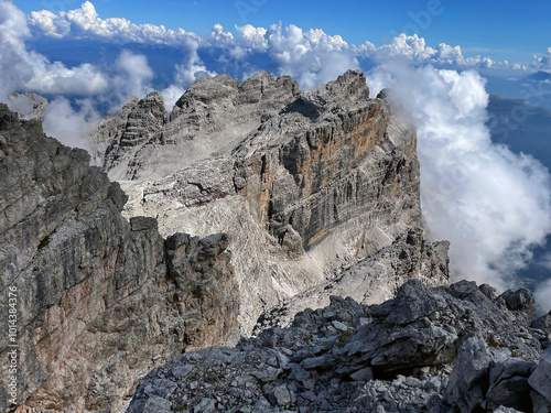 Alpine Altitudes: Exposed Via Ferrata Trail in Adamello Brenta, Bocchette, Dolomites